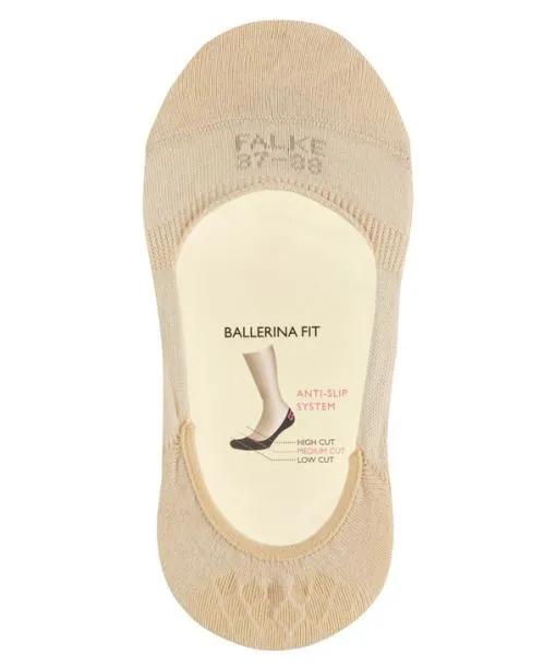 Women Step Medium Cut Women No Show Socks Cream FALKE No Show Socks