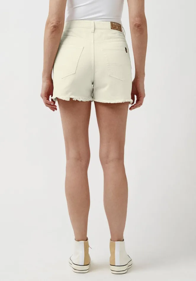 Women Super High Rise Joanna Frayed Shorts Turtledove Buffalo David Bitton Shorts and Skirts