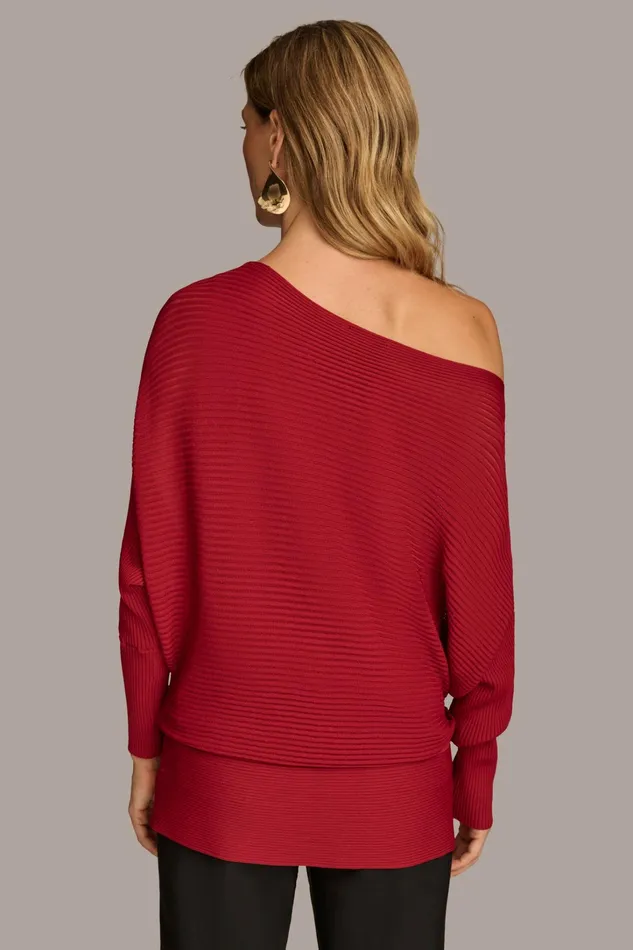 Women Sweaters And Tops Donna Karan OVERSIZED SWEATER Metropolitan Red