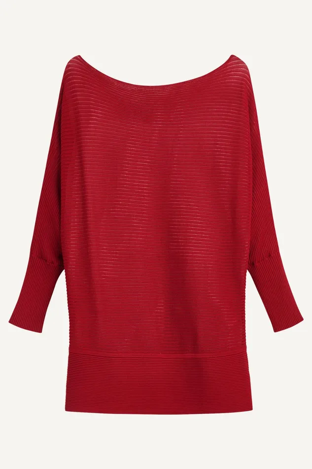 Women Sweaters And Tops Donna Karan OVERSIZED SWEATER Metropolitan Red