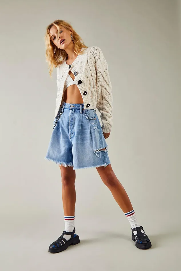 Women Sweaters Free People Bonfire Cardi Cream