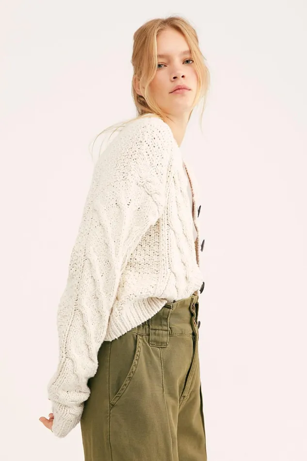 Women Sweaters Free People Bonfire Cardi Cream