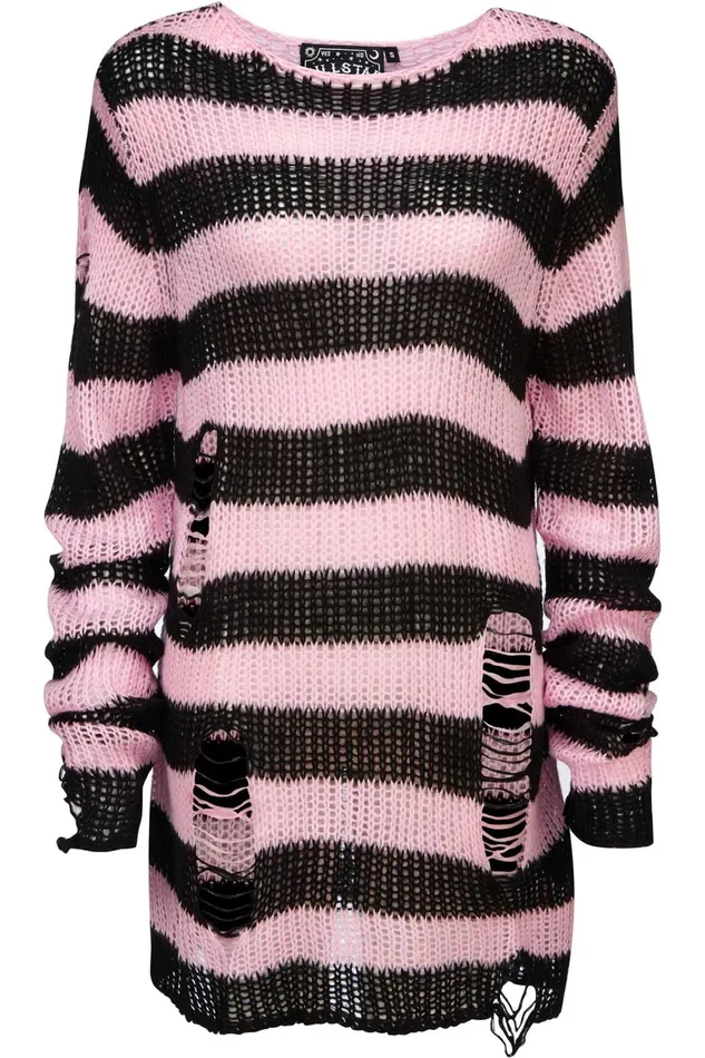 Women Sweaters Killstar Bad Blossoms Knit Sweater