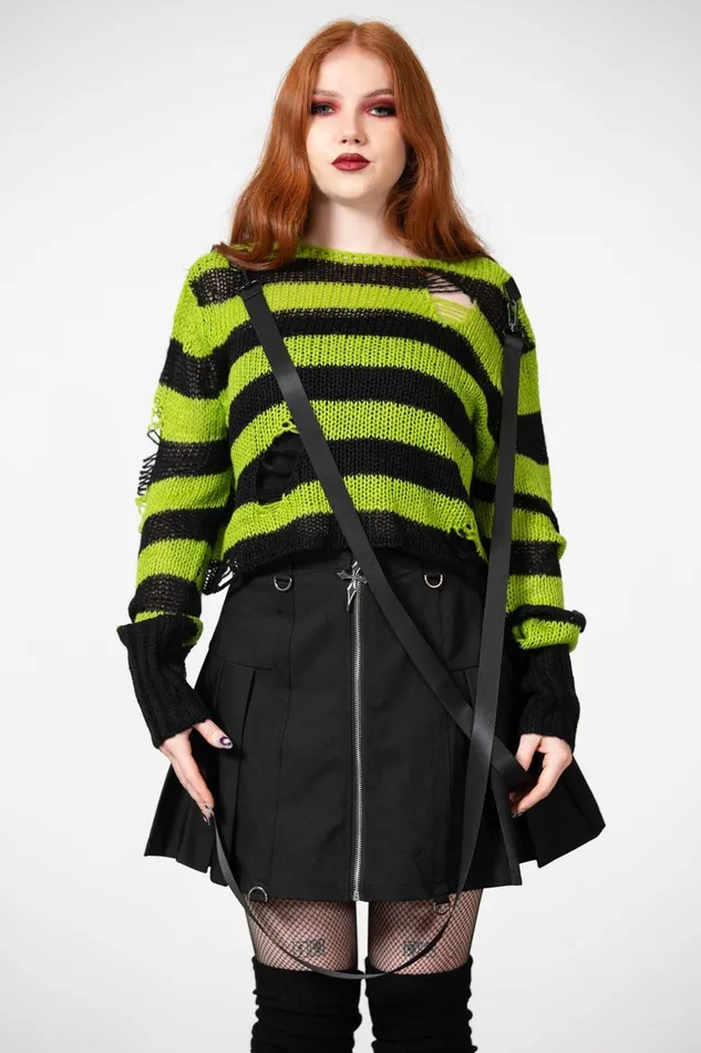 Women Sweaters Killstar Slugs N039 Snails Knit Sweater