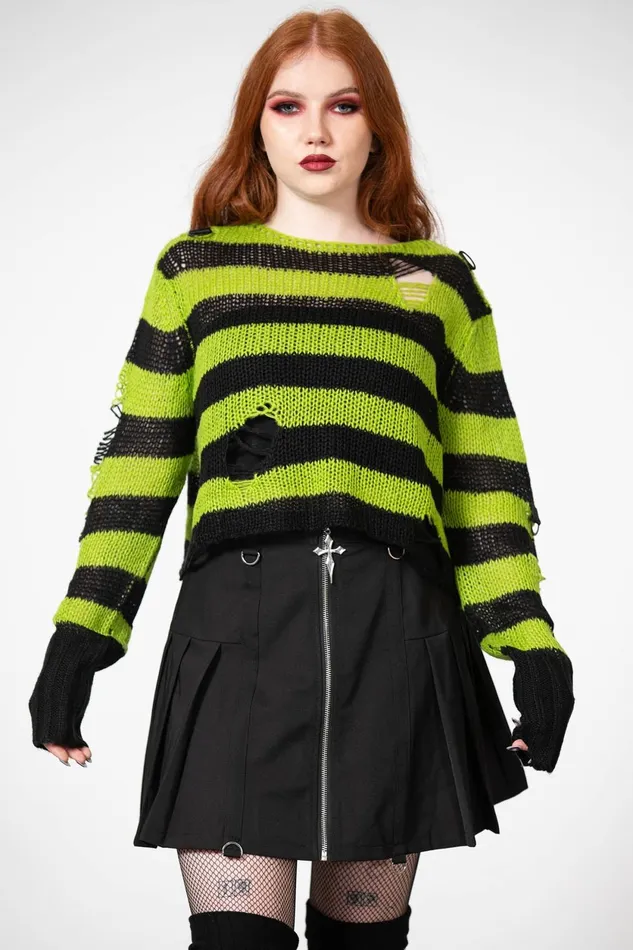 Women Sweaters Killstar Slugs N039 Snails Knit Sweater