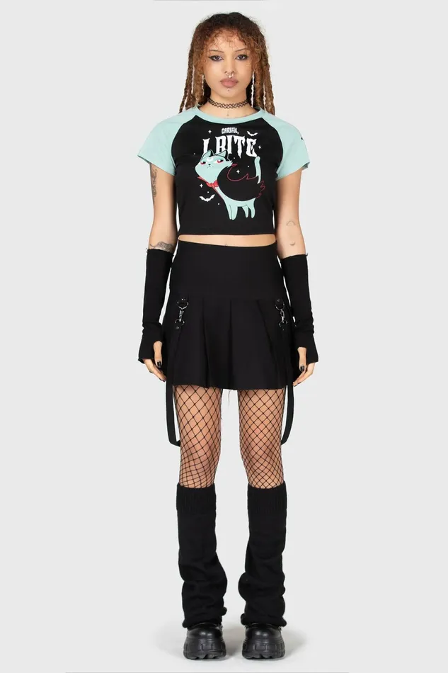 Women TShirts and Vests Killstar Cat Spat Shrunk Tee