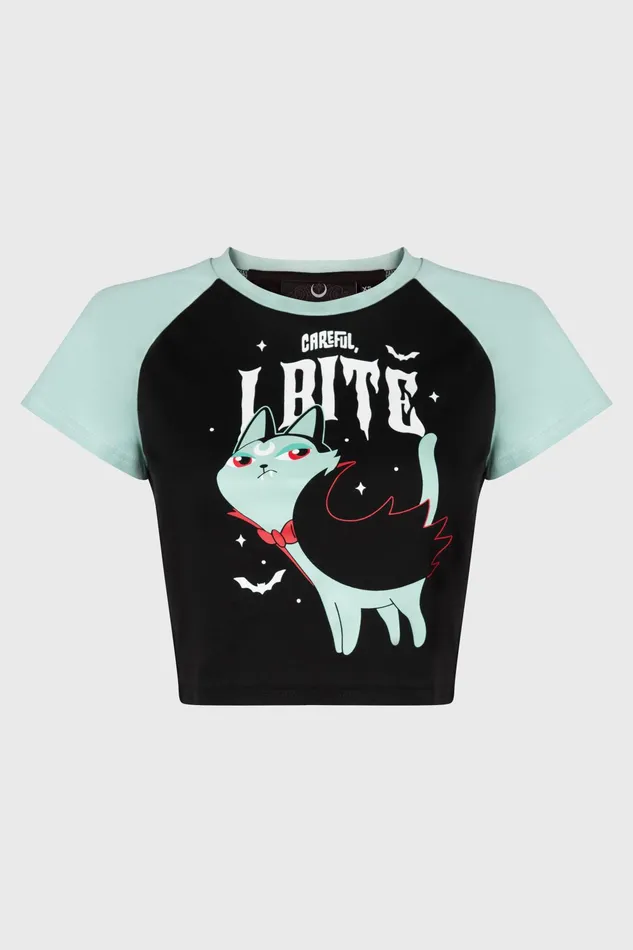 Women TShirts and Vests Killstar Cat Spat Shrunk Tee
