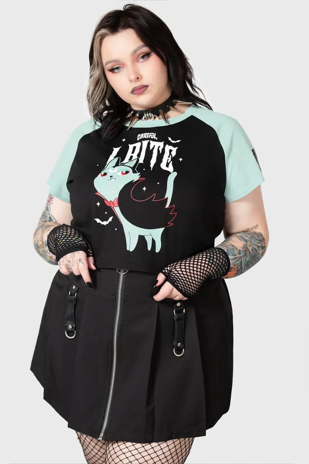 Women TShirts and Vests Killstar Cat Spat Shrunk Tee