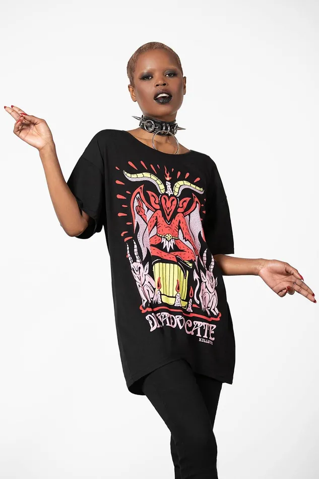 Women TShirts and Vests Killstar Devil Incarnate Relaxed Top