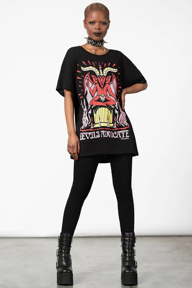 Women TShirts and Vests Killstar Devil Incarnate Relaxed Top
