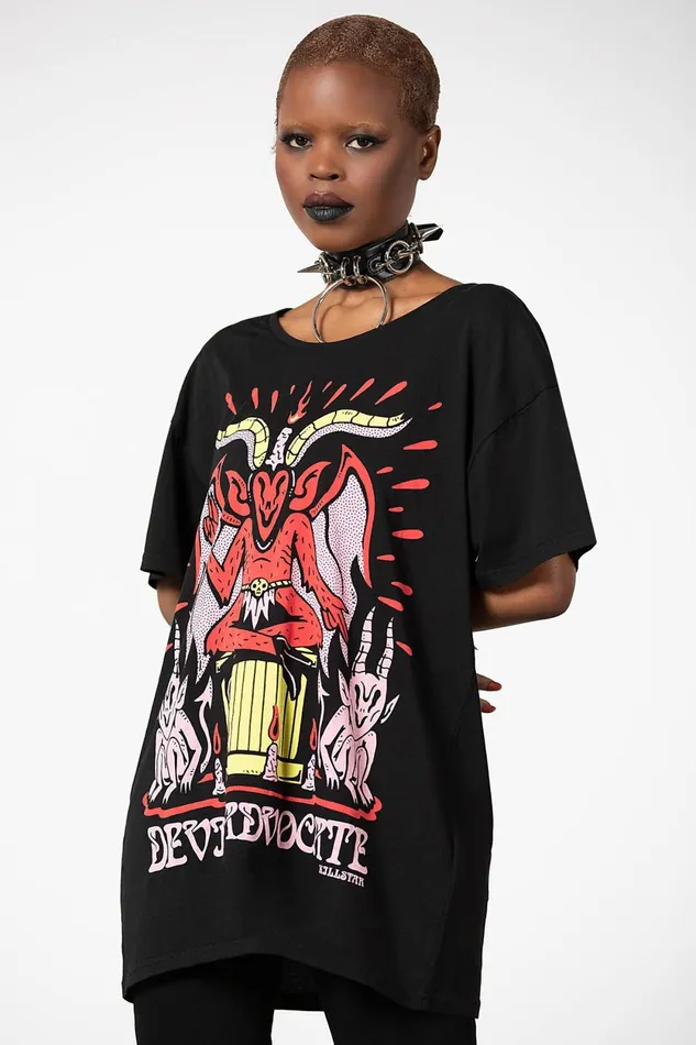 Women TShirts and Vests Killstar Devil Incarnate Relaxed Top