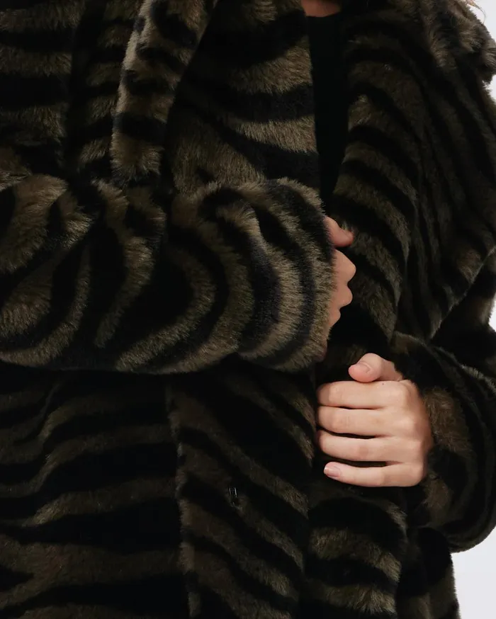 Women Tanesha Coat Zebra Olive DVF Jackets and Coats