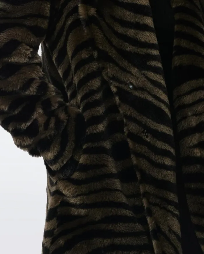 Women Tanesha Coat Zebra Olive DVF Jackets and Coats
