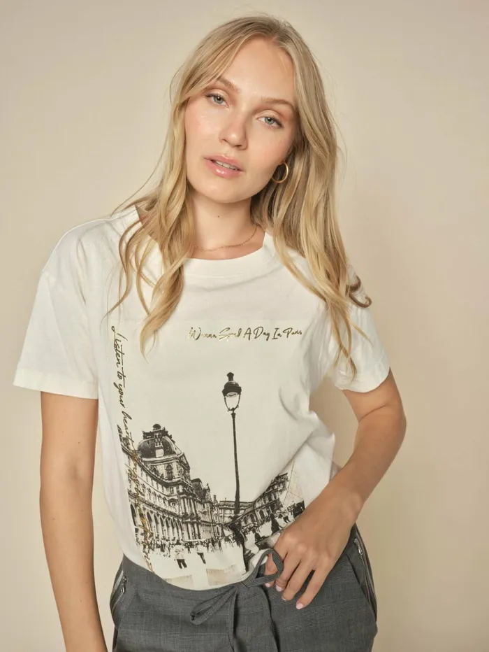 Women Tees MOS MOSH MMSolne OSS Tee Ecru