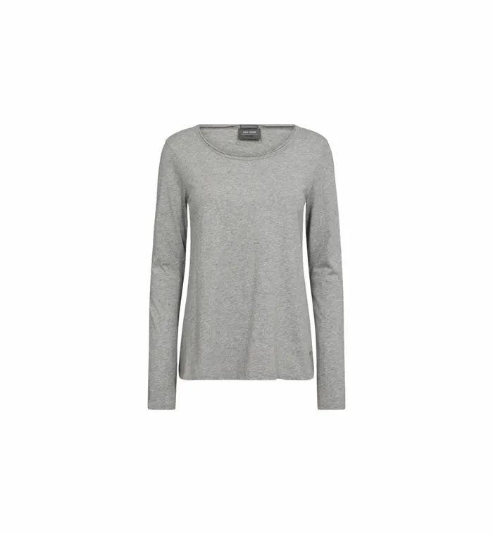 Women Tees MOS MOSH MMtulli OLS Basic Tee Grey Melange
