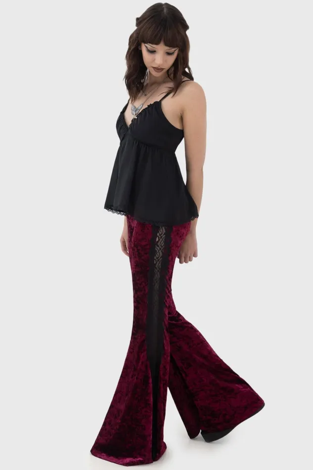 Women Trousers and Jeans Killstar Laced Death Flares