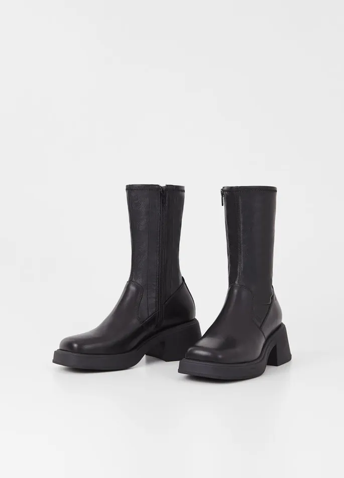Women Vagabond Boots DORAH BOOTS Black Leathercomb