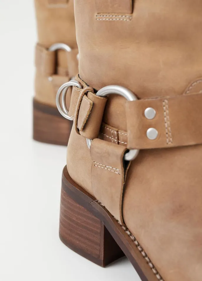 Women Vagabond Boots NOUR BOOTS Brown Oily Nubuck