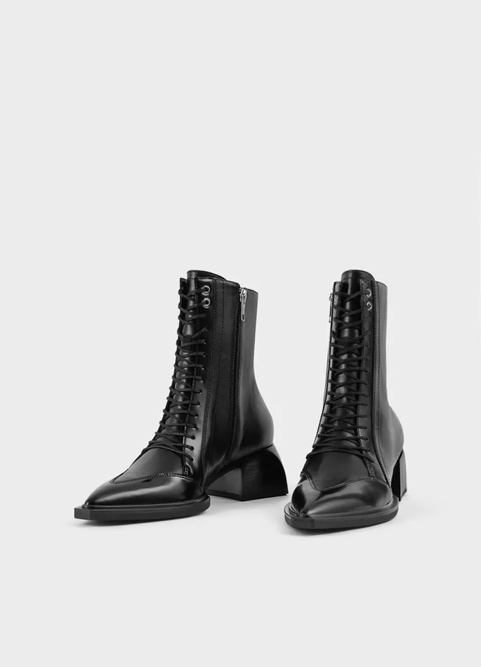 Women Vagabond Boots VIVIAN BOOTS Black Leathercomb