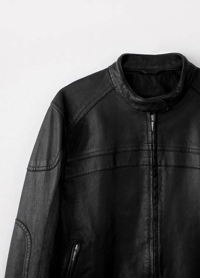 Women Vagabond Leather Garments MOTO JACKET Black Leather