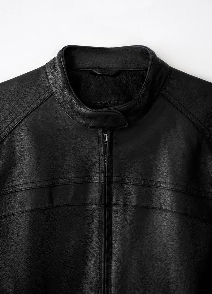 Women Vagabond Leather Garments MOTO JACKET Black Leather