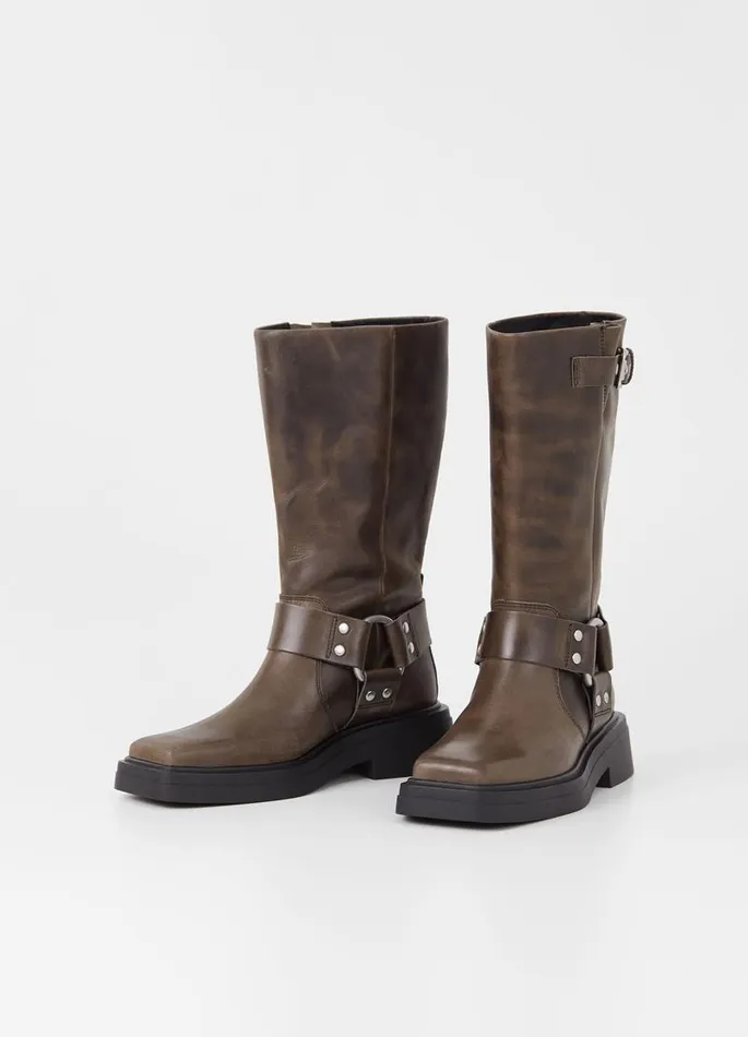 Women Vagabond Tall Boots EYRA TALL BOOTS Brown Oily Nubuck