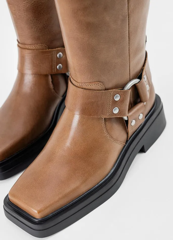 Women Vagabond Tall Boots EYRA TALL BOOTS Light Brown Leather