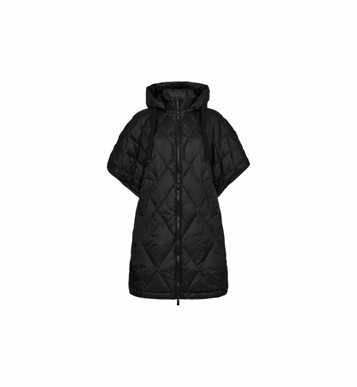 Women Waistcoats MOS MOSH MMFaisa Down Poncho Black