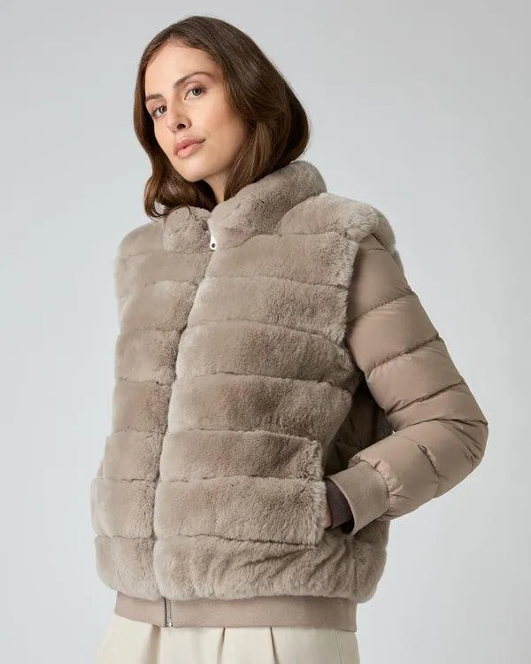 Women Women039s Detachable Sleeve GiletIn Mid Grey Mid Grey NPeal Gilets