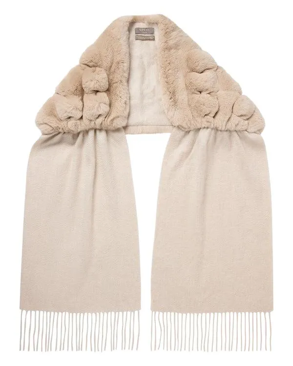 Women Women039s Rabbit Fur ScarfIn Ecru White Ecru White NPeal Cashmere Scarves Women Women039s Rabbit Fur ScarfIn Ecru White Ecru White NPeal Cashmere Scarves
