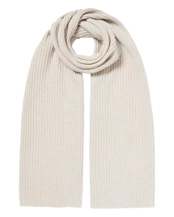 Women Women039s Short Ribbed Cashmere Scarf With LurexIn Ecru White Sparkle Ecru White Sparkle NPeal Cashmere Scarves Women Women039s Short Ribbed Cashmere Scarf With LurexIn Ecru White Sparkle Ecru White Sparkle NPeal Cashmere Scarves