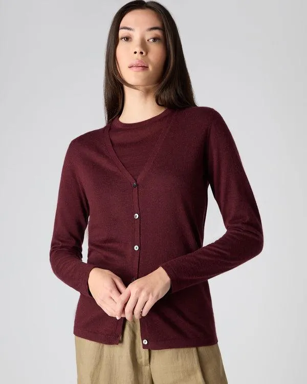 Women Women039s Superfine V Neck Cashmere CardiganIn Burgundy Red Burgundy Red NPeal Cardigans Women Women039s Superfine V Neck Cashmere CardiganIn Burgundy Red Burgundy Red NPeal Cardigans
