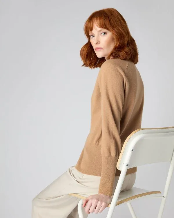 Women Women039s V Necked Cashmere CardiganIn Sahara Brown Sahara Brown NPeal Cardigans