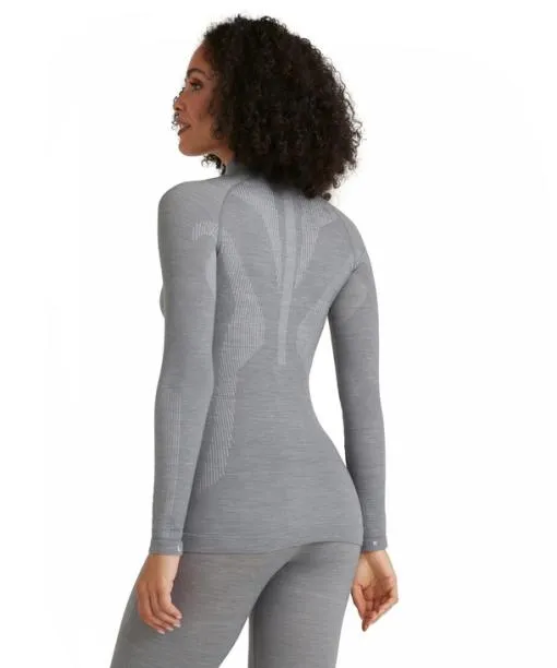 Women Women Long Sleeve Shirt WoolTech Grey FALKE Long Sleeve Shirts