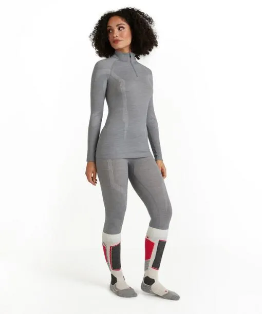 Women Women Long Sleeve Shirt WoolTech Grey FALKE Long Sleeve Shirts