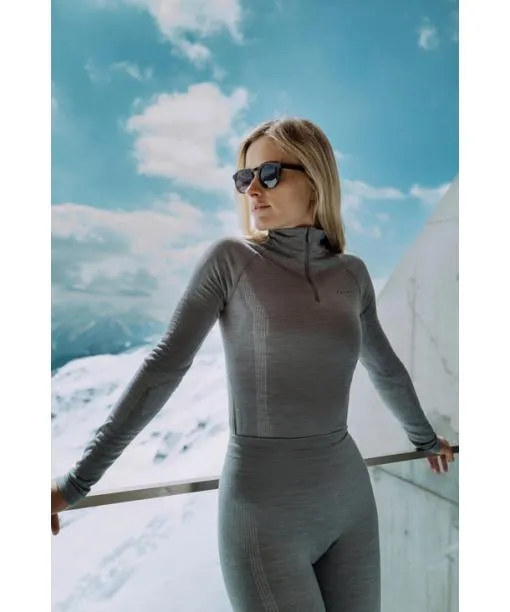 Women Women Long Sleeve Shirt WoolTech Grey FALKE Long Sleeve Shirts