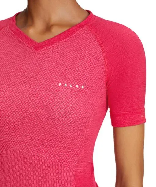 Women Women TShirt WoolTech Light Berry FALKE Short Sleeve Shirts Women Women TShirt WoolTech Light Berry FALKE Short Sleeve Shirts