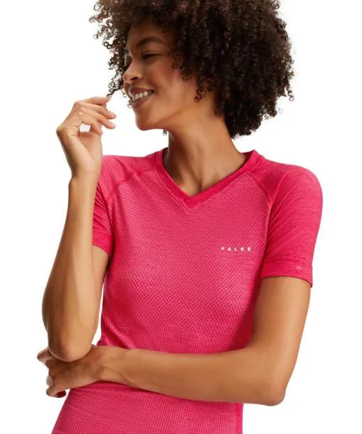Women Women TShirt WoolTech Light Berry FALKE Short Sleeve Shirts Women Women TShirt WoolTech Light Berry FALKE Short Sleeve Shirts