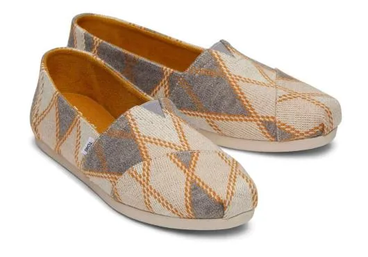 Women WomenAlpargata Grey Argyle Knit Argyle Shadow TOMS Alpargatas