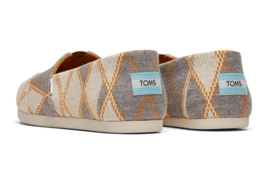 Women WomenAlpargata Grey Argyle Knit Argyle Shadow TOMS Alpargatas