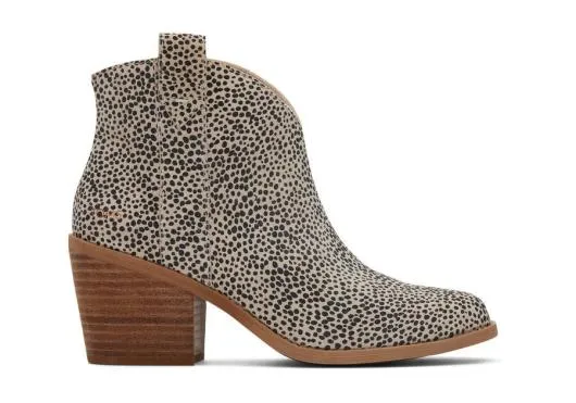 Women WomenConstance Mini Cheetah Suede Heeled Boot Sahara TOMS Boots and Booties
