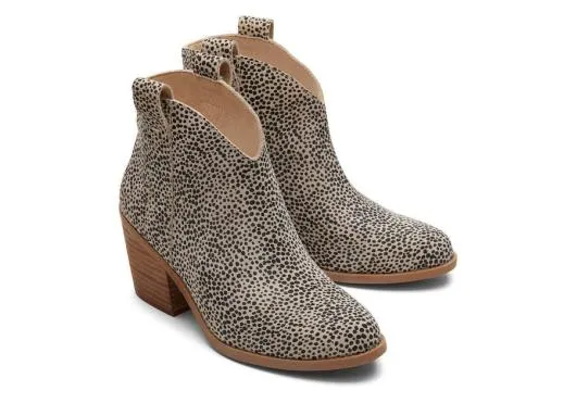 Women WomenConstance Mini Cheetah Suede Heeled Boot Sahara TOMS Boots and Booties