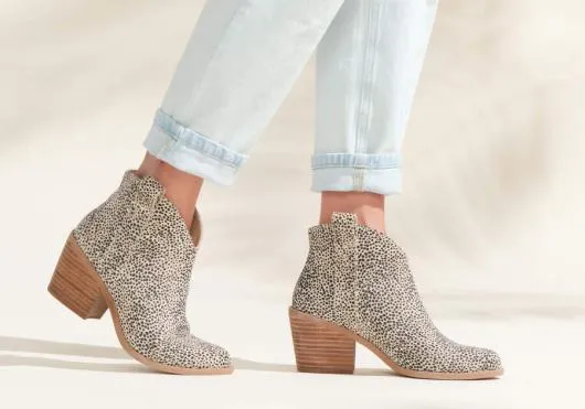 Women WomenConstance Mini Cheetah Suede Heeled Boot Sahara TOMS Boots and Booties