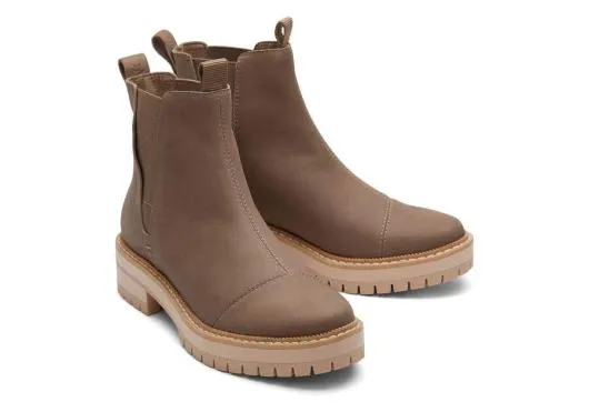 Women WomenDakota Taupe Water Resistant Leather Boot Taupe TOMS Exclusives