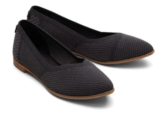 Women WomenJutti Neat Black Knit Flat Black TOMS Dress Casual