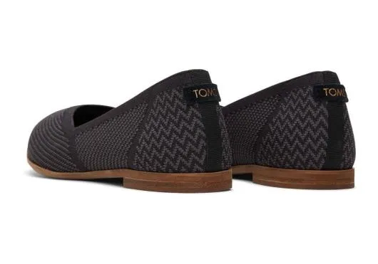 Women WomenJutti Neat Black Knit Flat Black TOMS Dress Casual