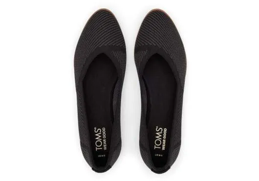 Women WomenJutti Neat Black Knit Flat Black TOMS Dress Casual