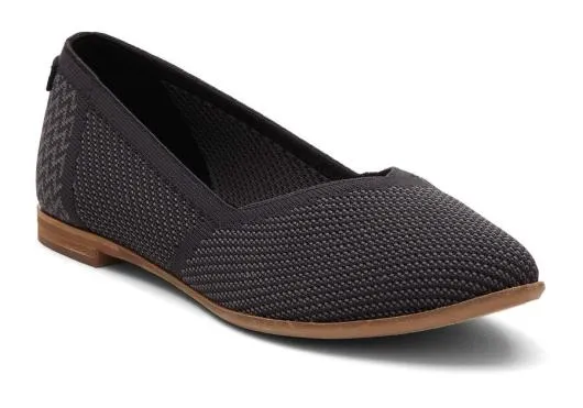 Women WomenJutti Neat Black Knit Flat Black TOMS Dress Casual