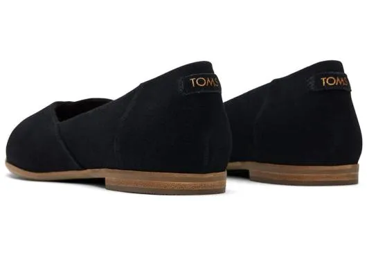 Women WomenJutti Neat Black Suede Flat True Black TOMS Dress Casual