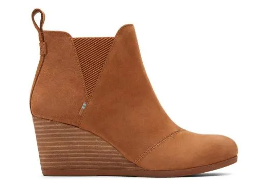 Women WomenKelsey Wedge Bootie Tan TOMS Boots and Booties